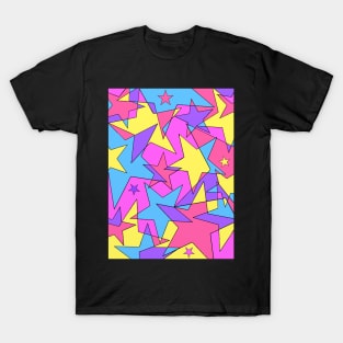 Pastel Star Pattern T-Shirt